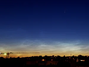 The neowise comet and noctilucent clouds over Cork