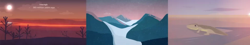 Animations shots of geology video