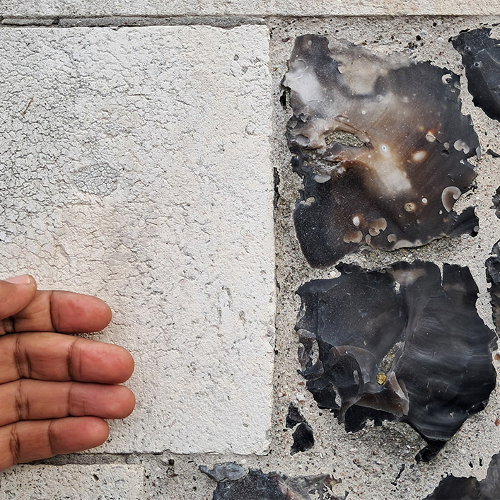 St Alban's Church with chalk and chert