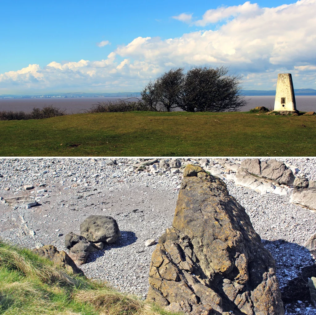 Pillow basalts near Weston-super-Mare