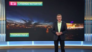 My photo of noctilucent clouds on Danish state media TV