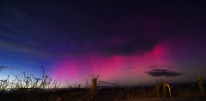 Northern lights seen from Sherkin Island in West Cork