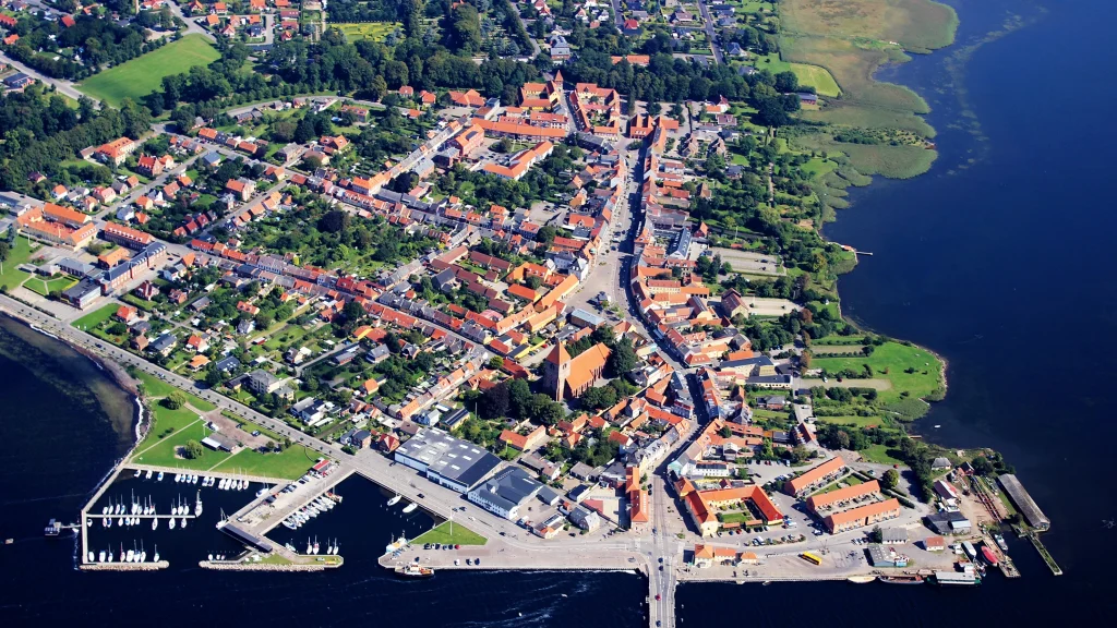 Stege by at Møn from above