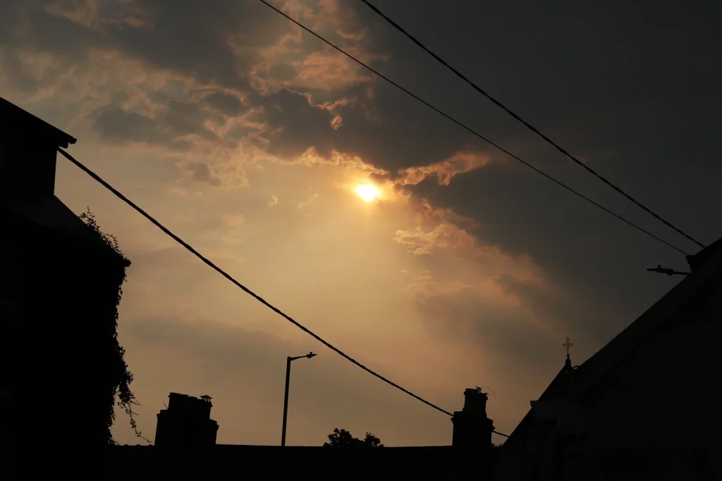 Orange skies over Cork