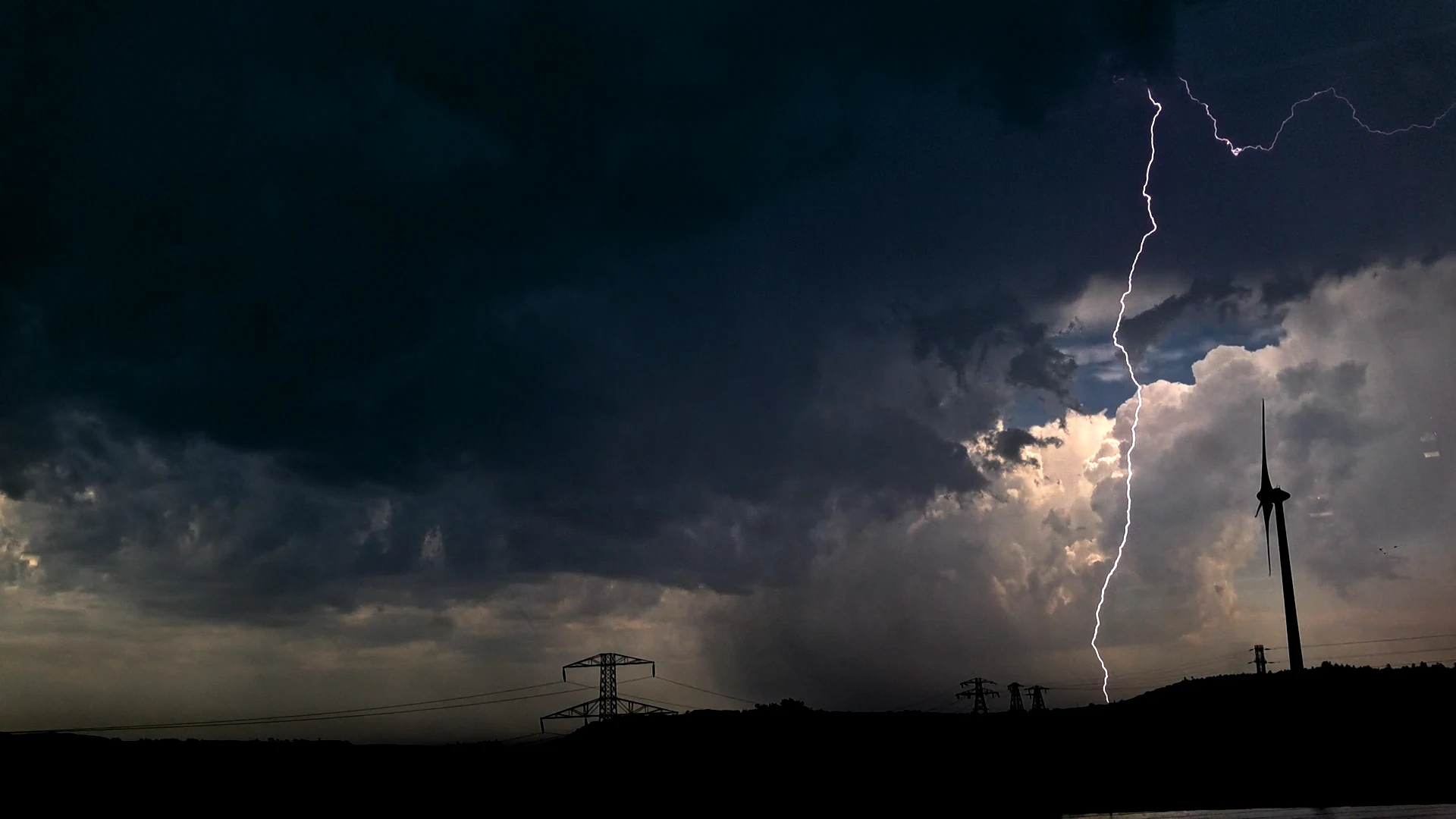 Cloud to ground lightning over cork May 17th