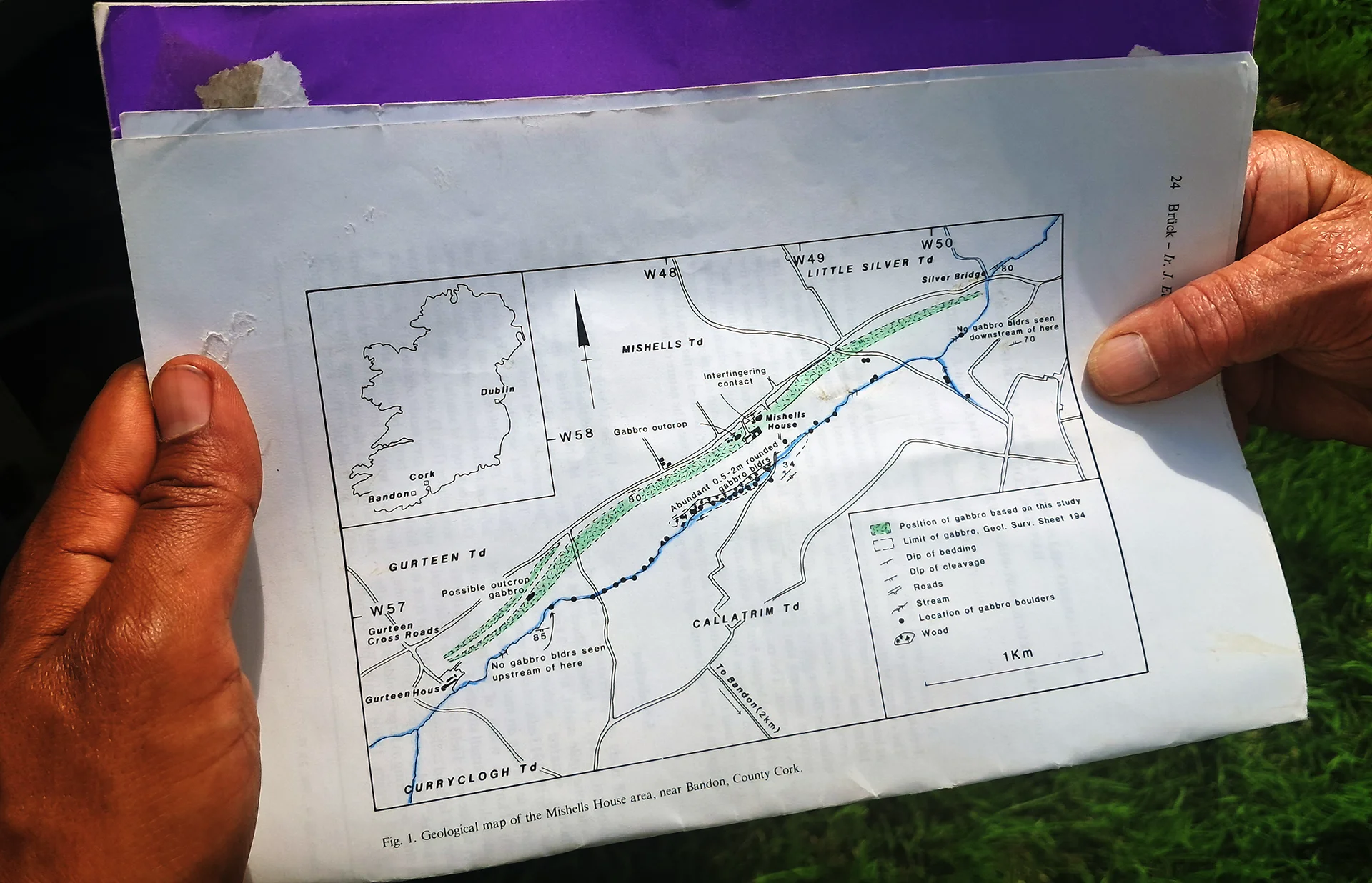 Map of the Bandon Sill from P. M. Brück