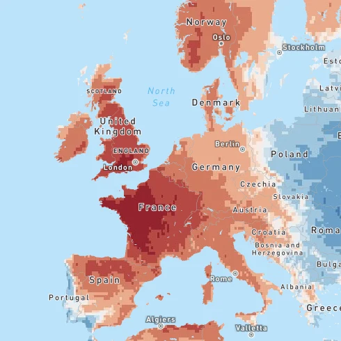Climate Centrals CSI map