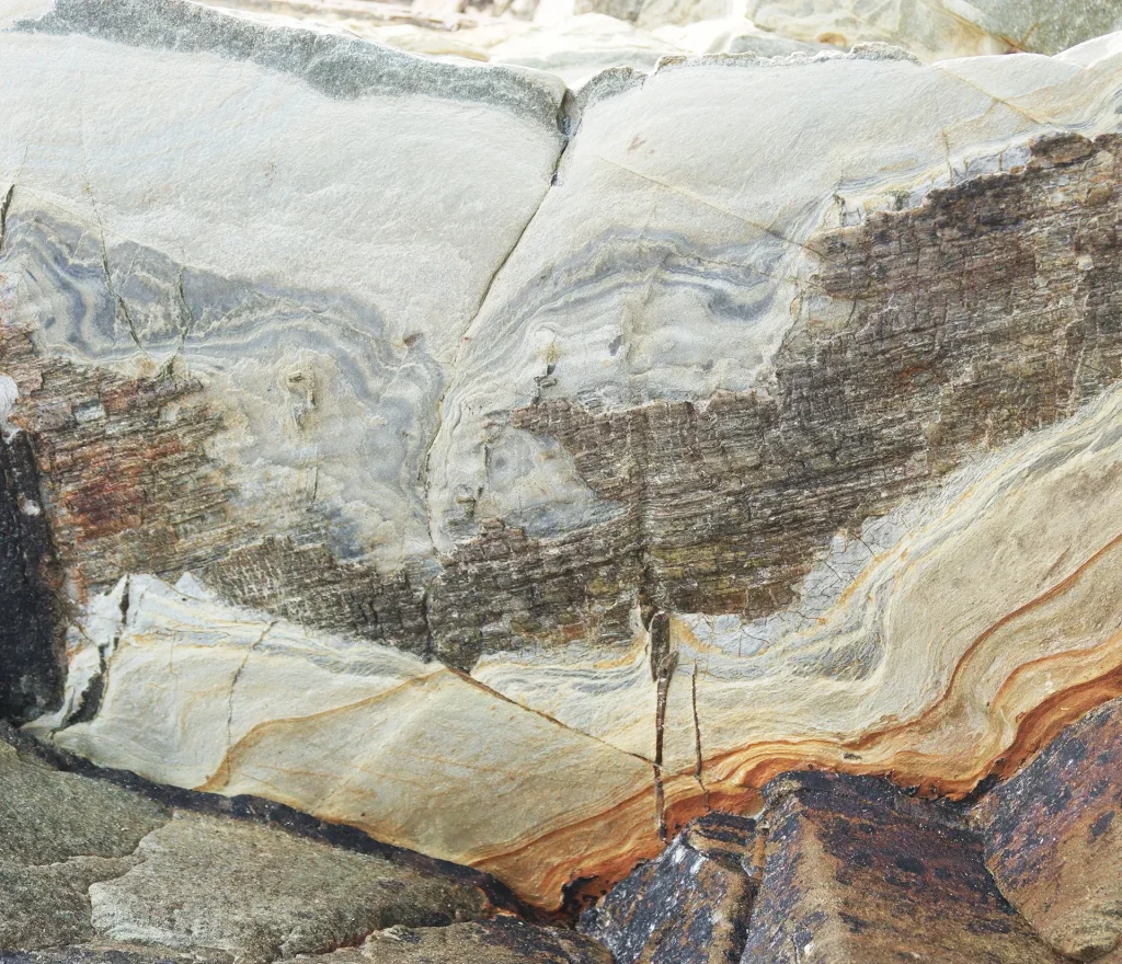 Slickenside structure in Toe Head, West Cork